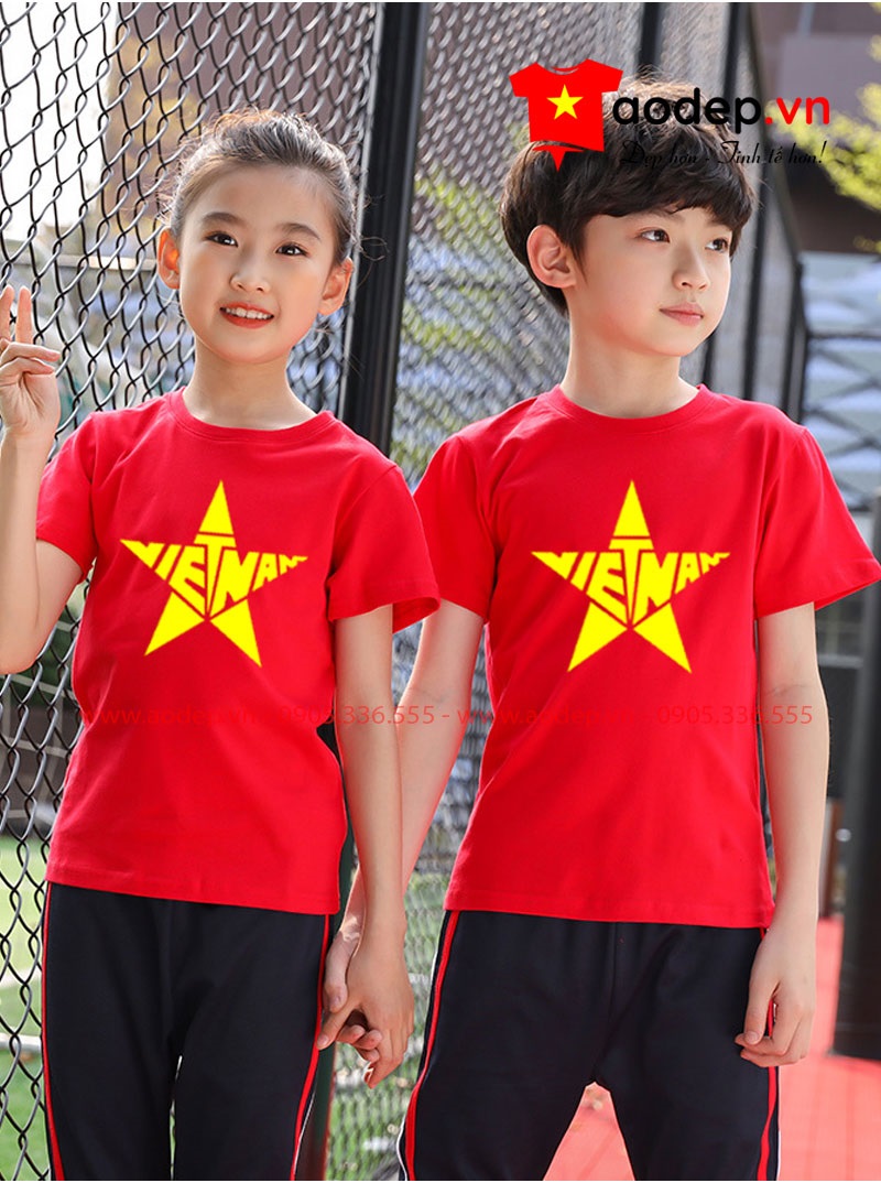 Áo thun trẻ em cờ đỏ sao vàng 01 | Ao thun