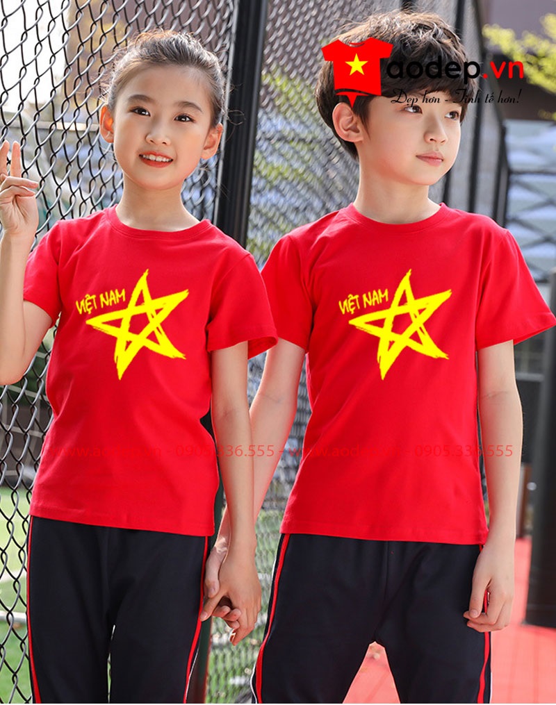 Áo thun trẻ em cờ đỏ sao vàng 02 | Ao thun