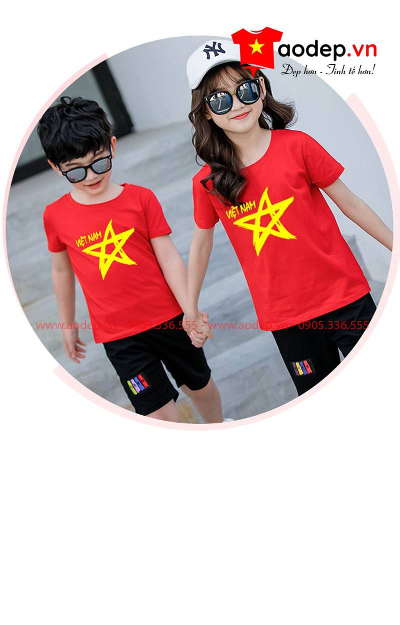 Áo thun trẻ em cờ đỏ sao vàng 02 | Ao thun