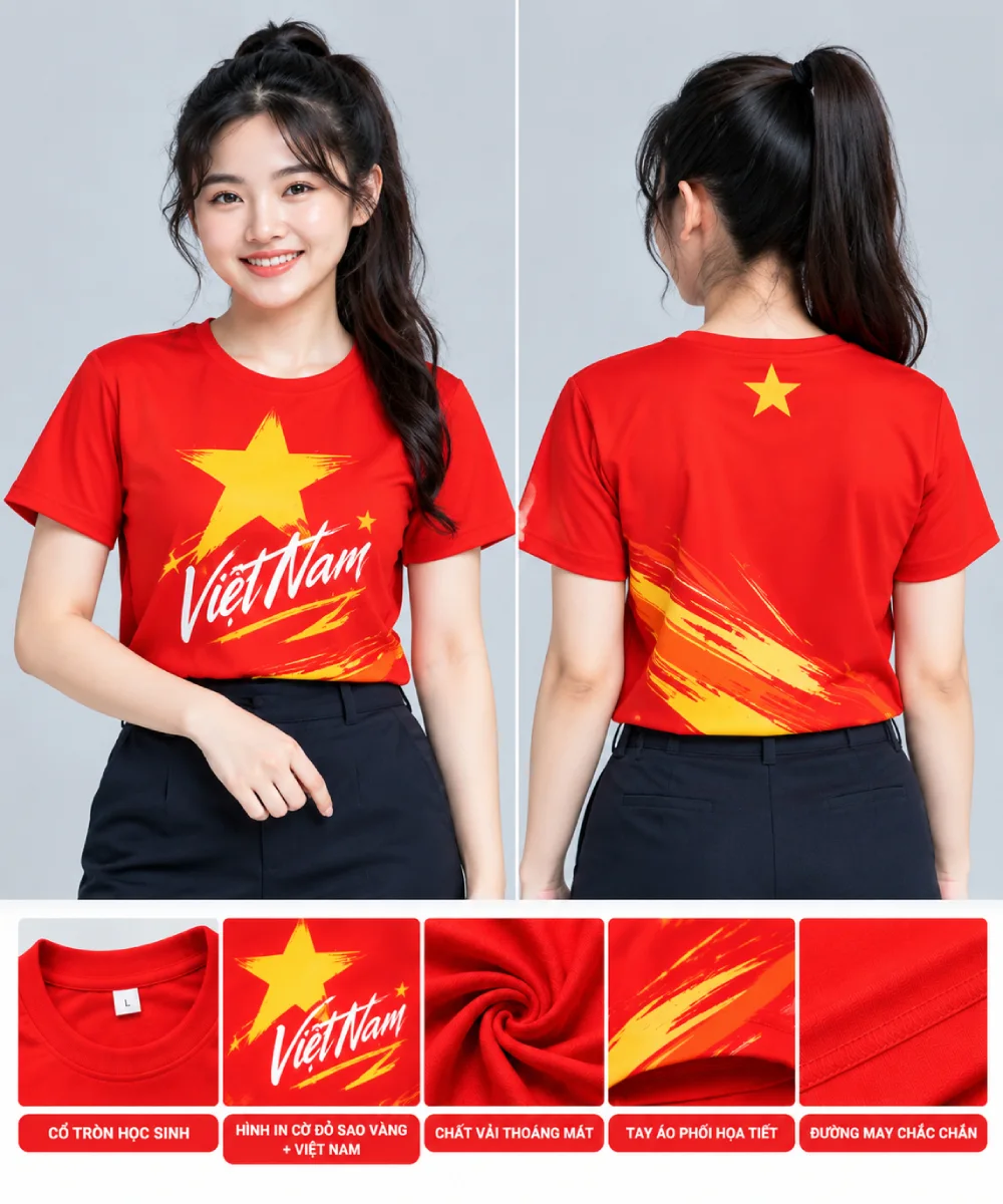 Áo Cờ Đỏ Sao Vàng Cho Học Sinh - ảnh 5
