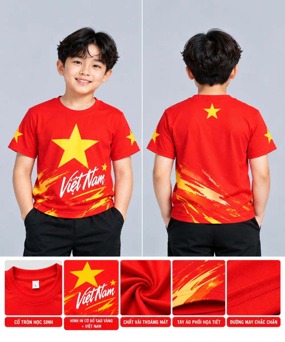 Áo Cờ Đỏ Sao Vàng Cho Trẻ Em - ảnh 4
