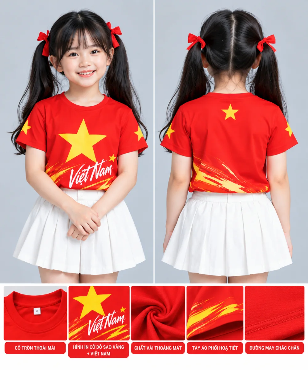 Áo Cờ Đỏ Sao Vàng Cho Trẻ Em - ảnh 5