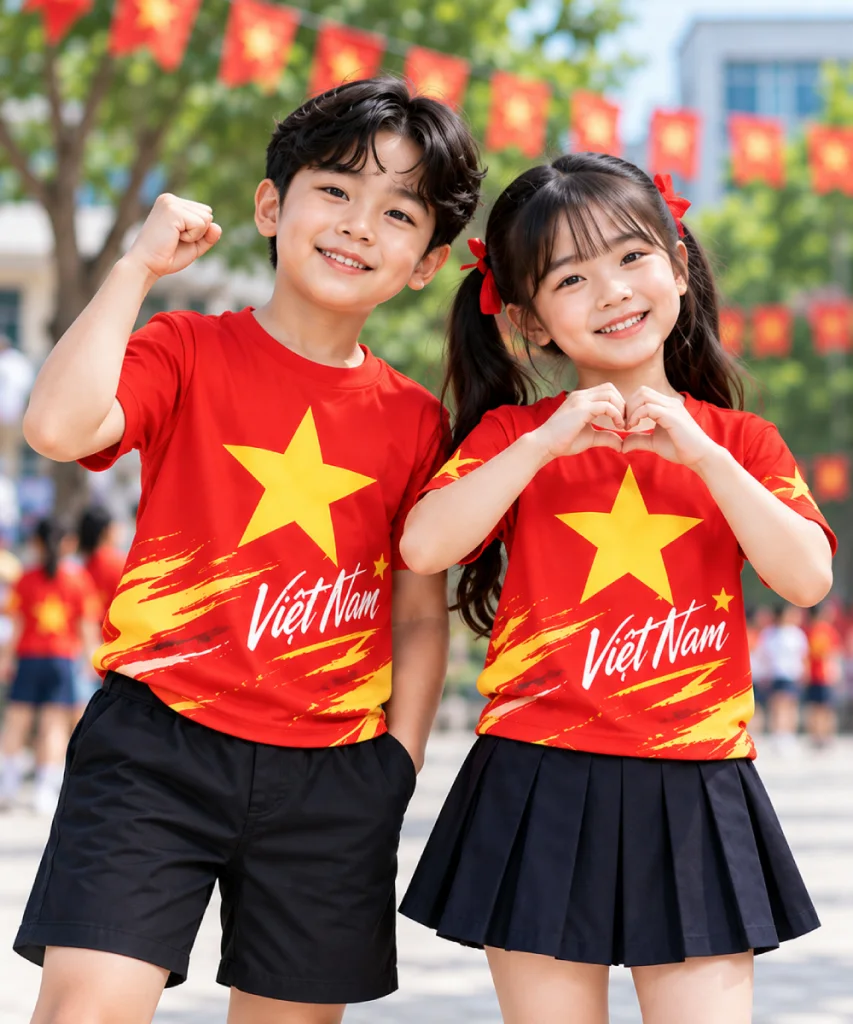 Áo Cờ Đỏ Sao Vàng Cho Trẻ Em