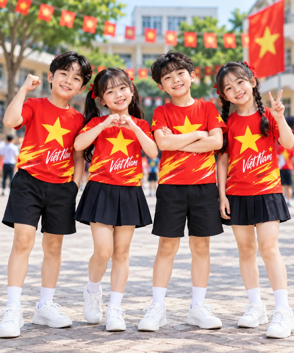 Áo Cờ Đỏ Sao Vàng Cho Trẻ Em - ảnh 2