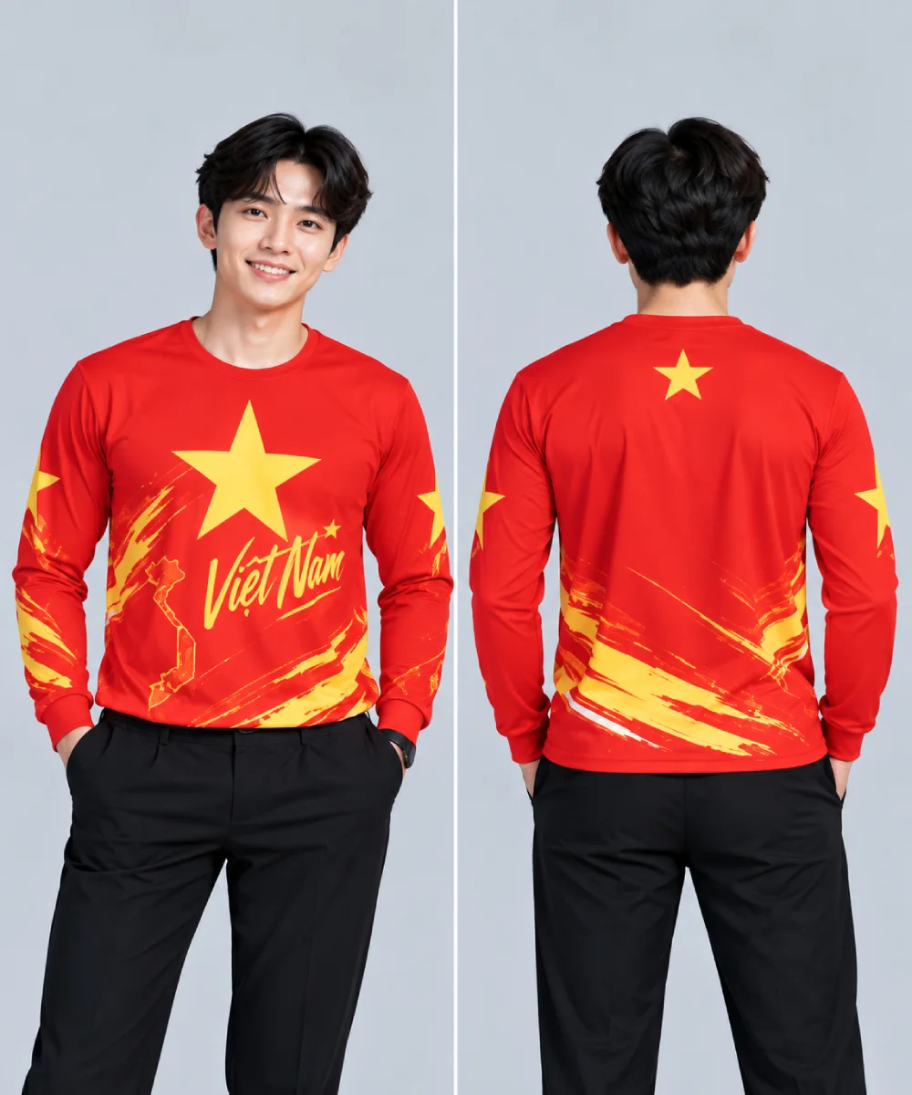 Áo Cờ Đỏ Sao Vàng Dài Tay - ảnh 2