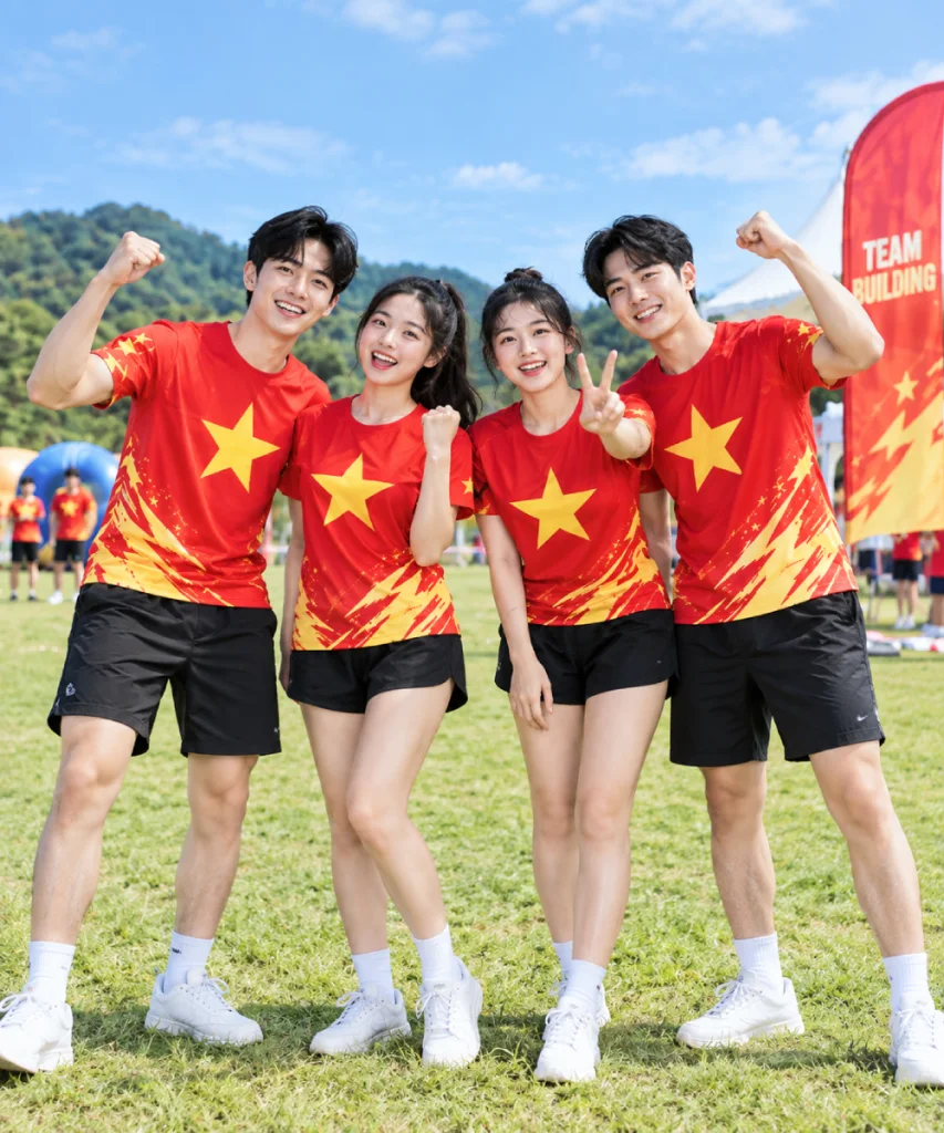 Áo Cờ Đỏ Sao Vàng Đồng Phục Team Building