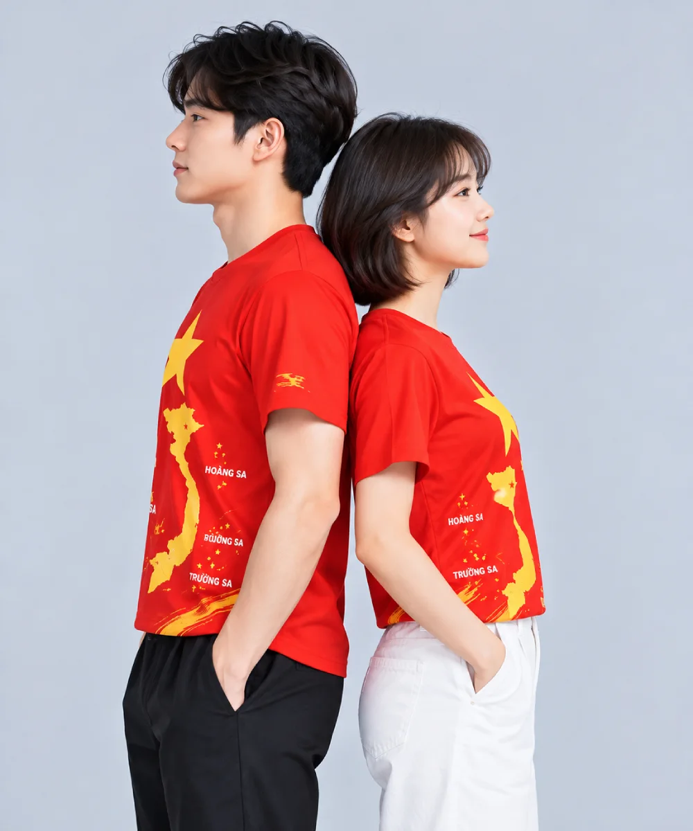 Áo Cờ Đỏ Sao Vàng In Hình Bản Đồ Việt Nam - ảnh 2