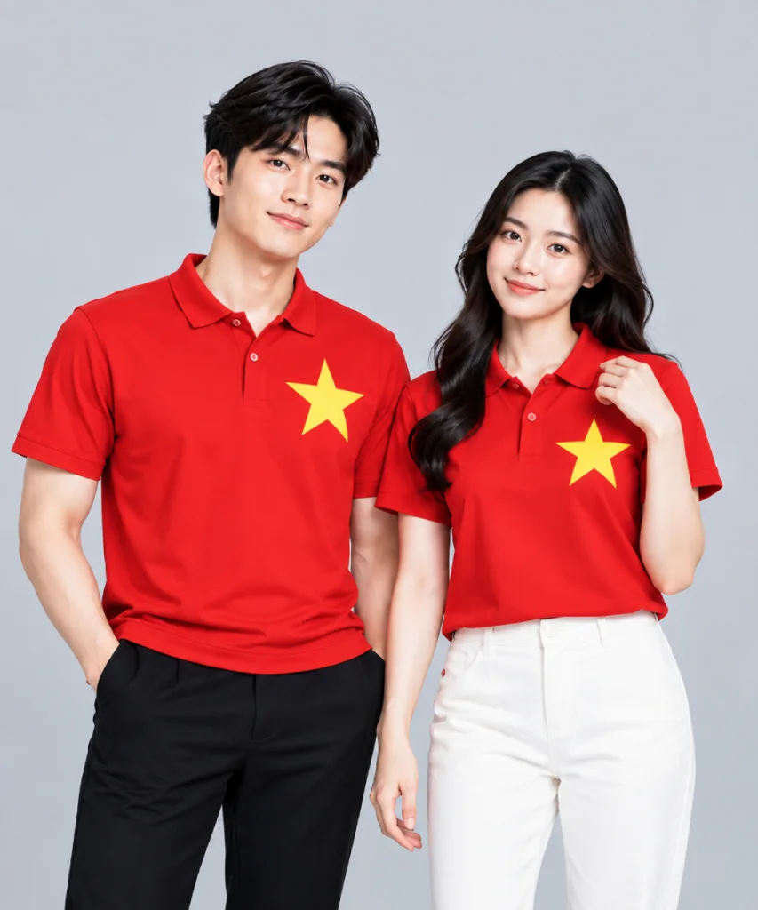 Áo Polo Đồng Phục Cờ Đỏ Sao Vàng