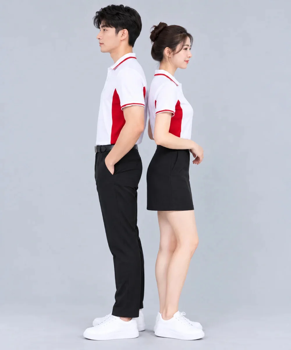 Áo Polo Đồng Phục Màu Trắng Phối Đỏ - ảnh 4