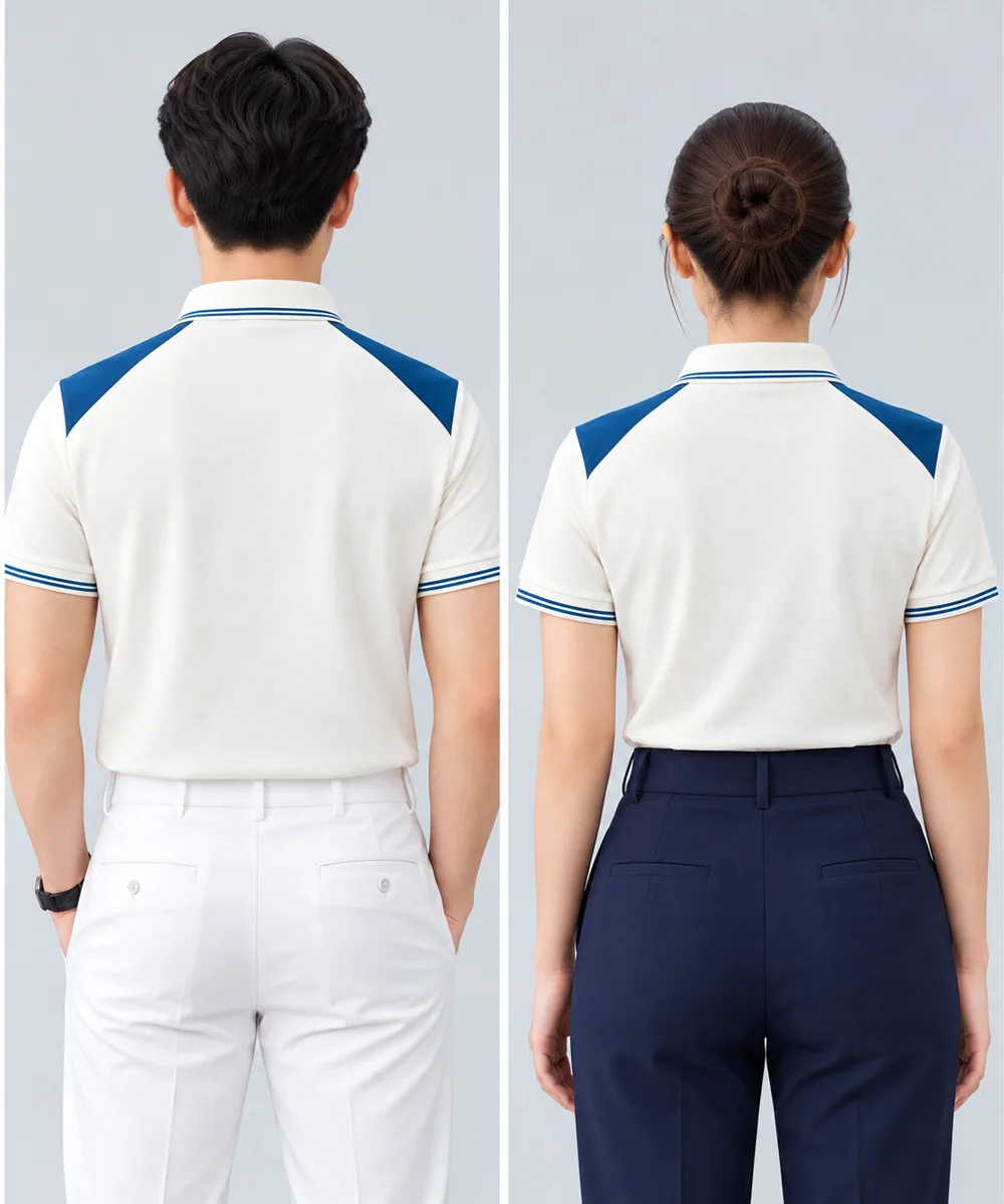 Áo Polo Đồng Phục Màu Trắng Phối Xanh Ngọc - ảnh 4