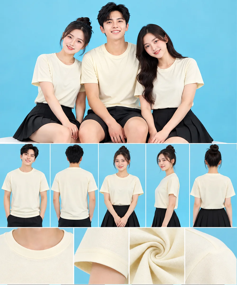 Áo thun đồng phục công sở màu kem - ảnh 5
