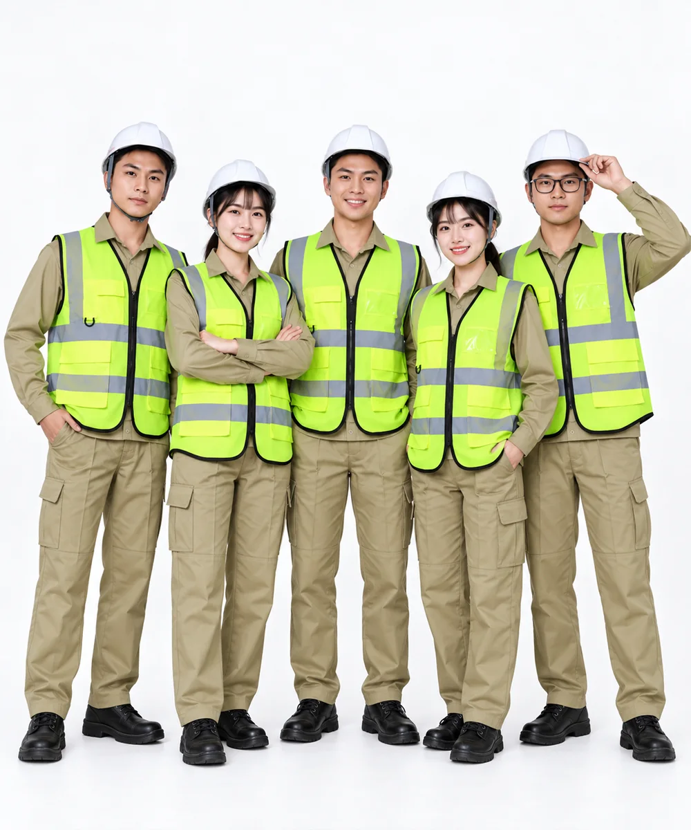 Áo gile bảo hộ lao động màu xanh chuối viền đen - ảnh 6