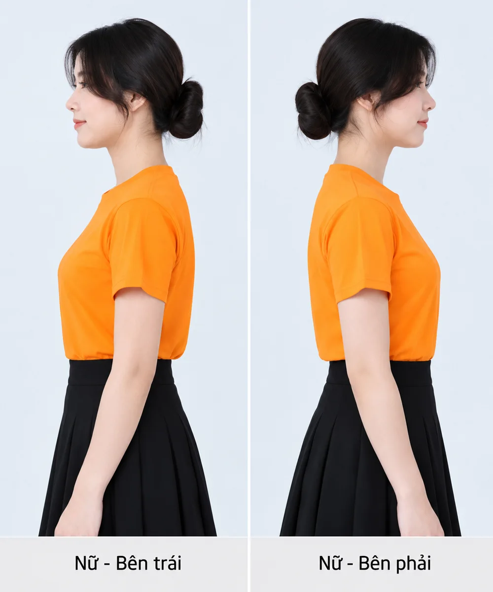 Áo Thun Đồng Phục May Sẵn Màu Cam - ảnh 4