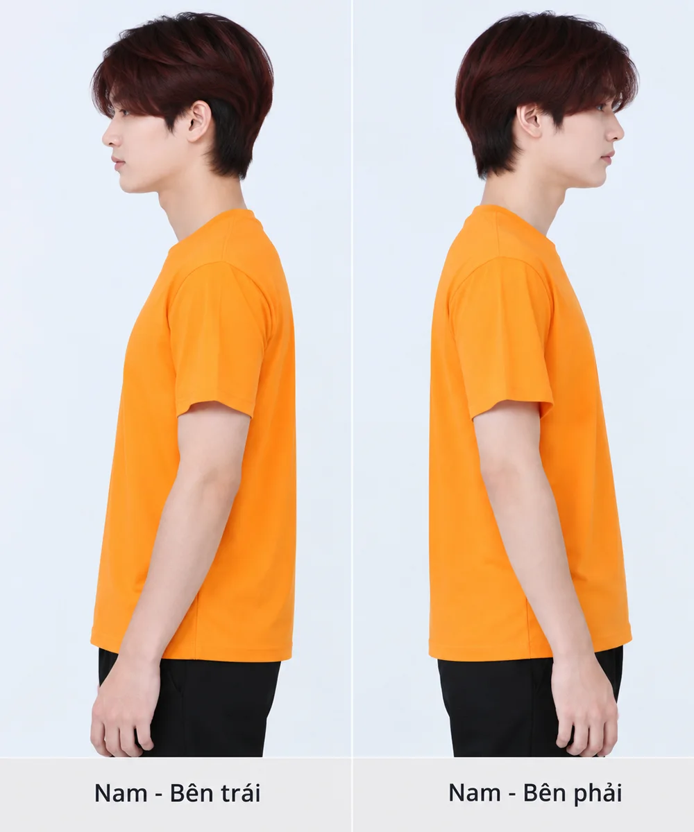 Áo Thun Đồng Phục May Sẵn Màu Cam - ảnh 5