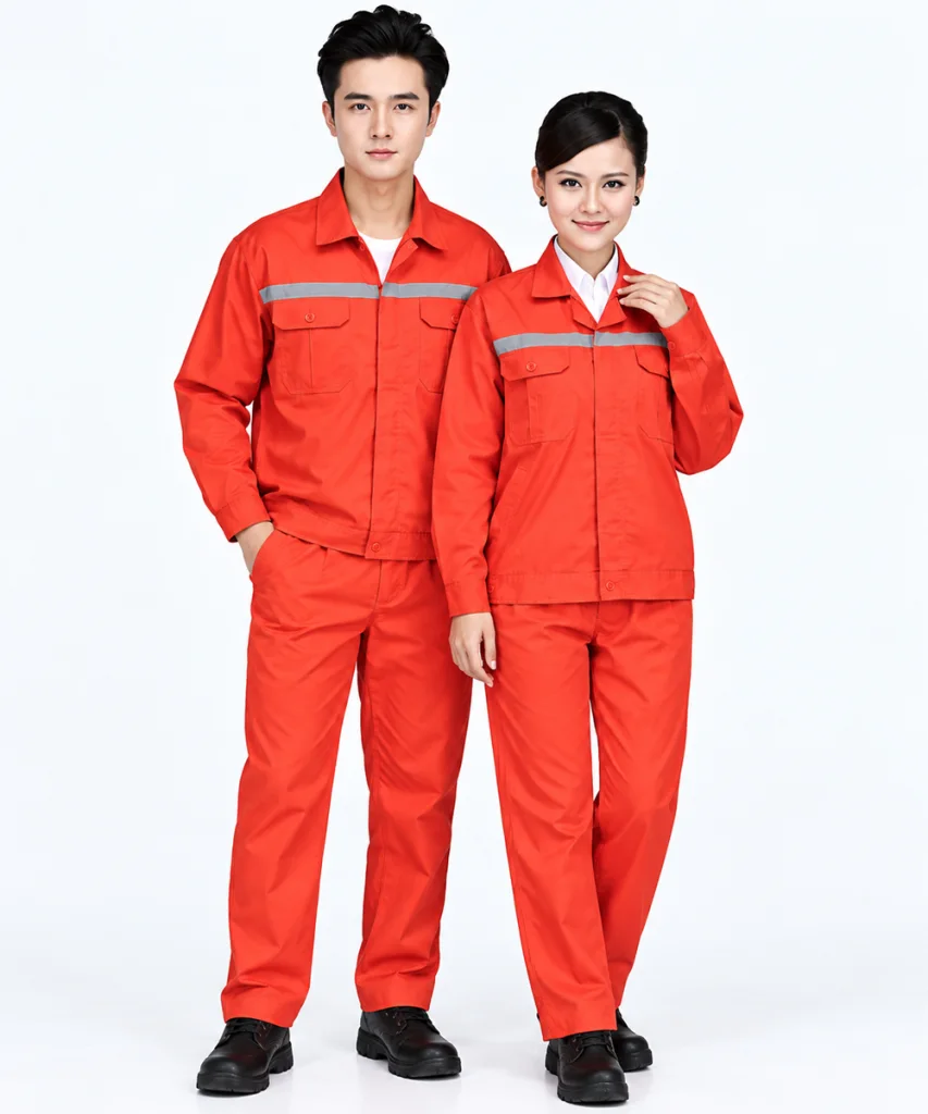 Quần áo đồng phục công nhân dài tay màu cam
