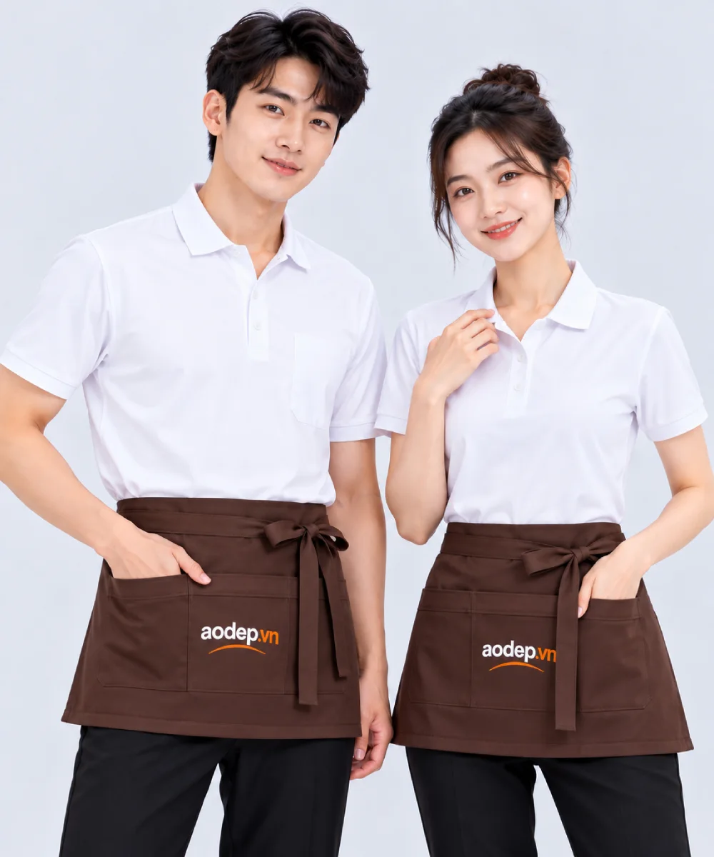 In tạp dề đồng phục