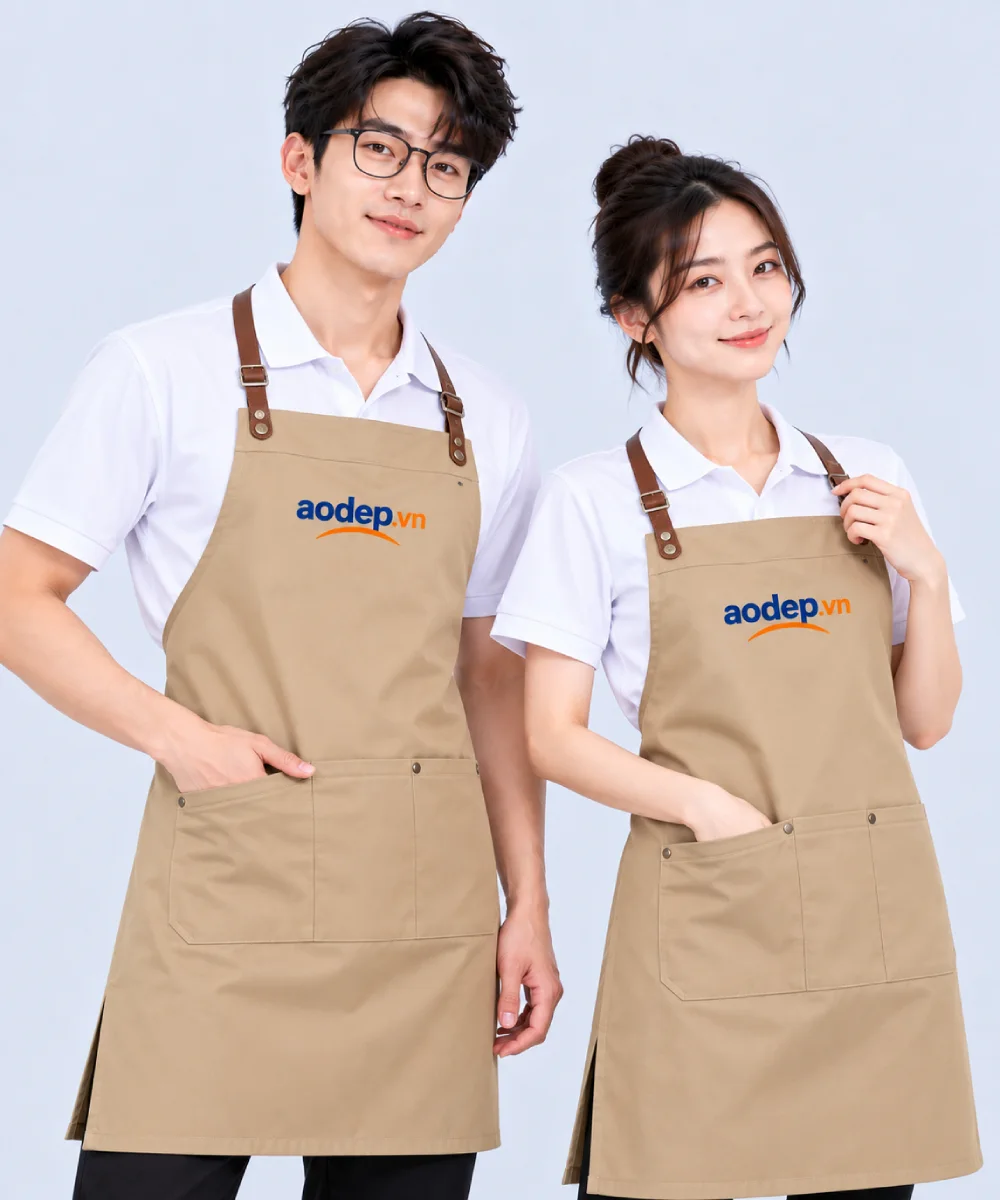In tạp dề đồng phục