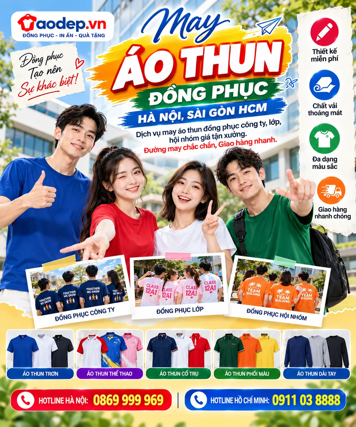 May áo thun