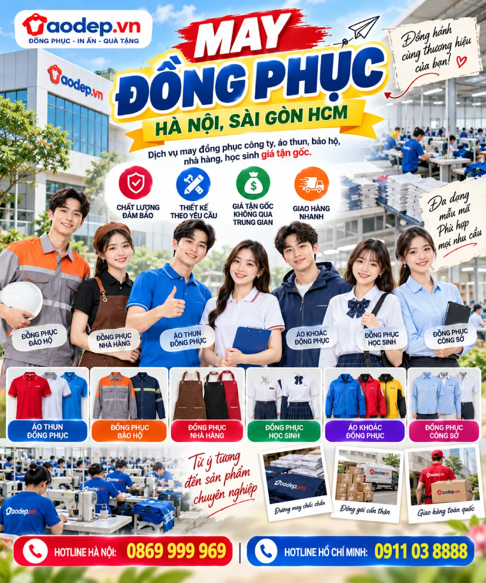 May đồng phục