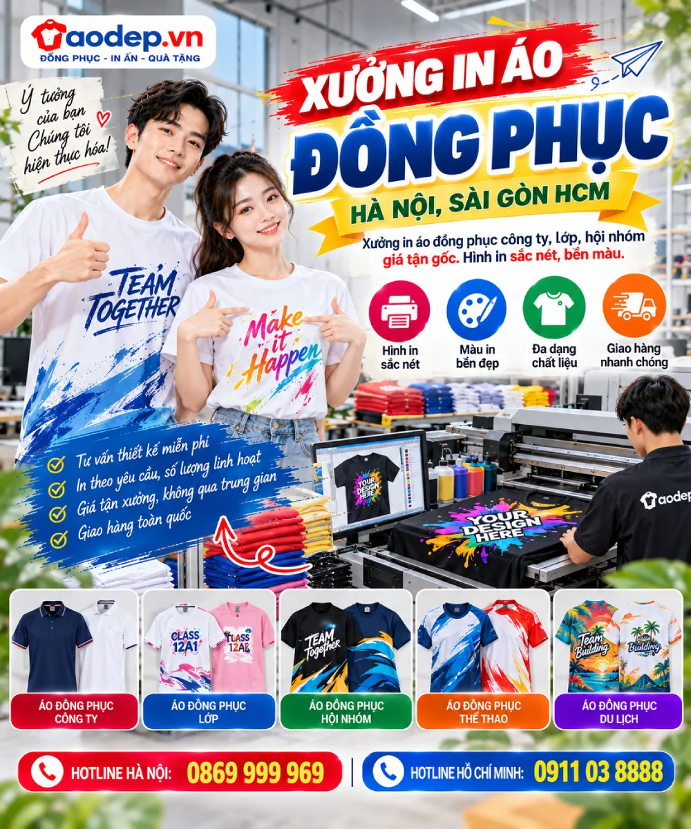 Xưởng in áo Đồng Phục