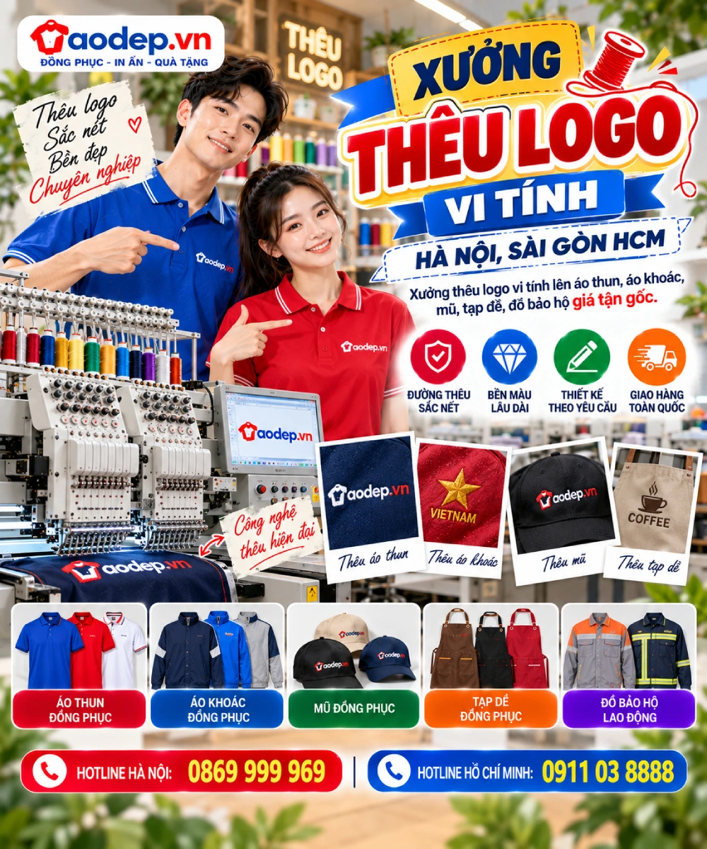 Xưởng thêu logo vi tính