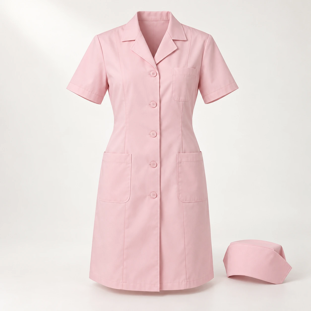 Áo blouse nữ dáng dài cổ ve tay ngắn
