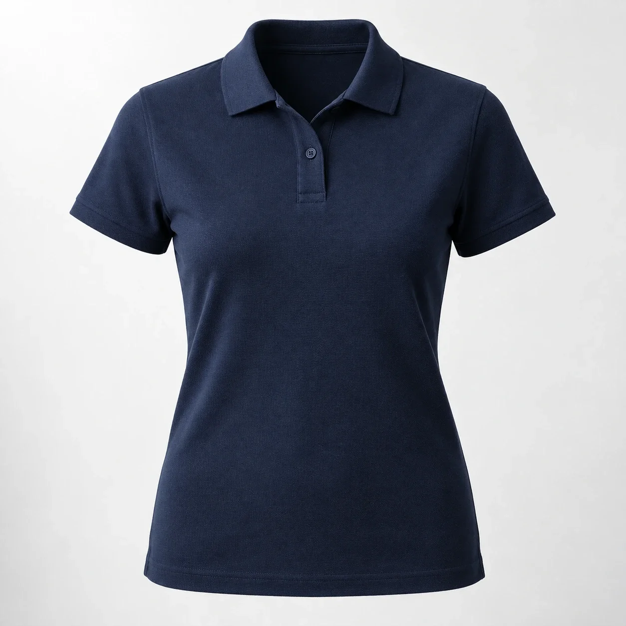 Áo polo nữ xanh than cổ nhỏ nẹp hai nút