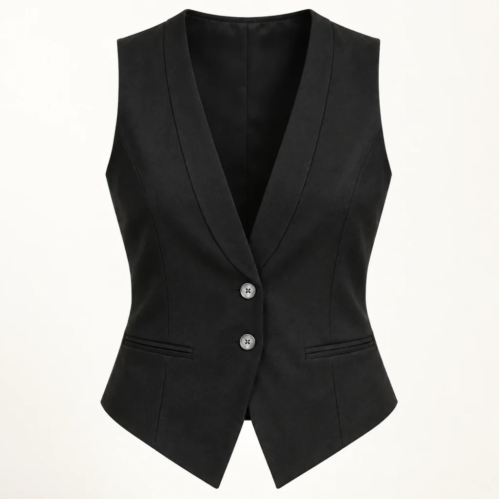 Gile quản lý nhà hàng cổ V hai khuy vạt nhọn