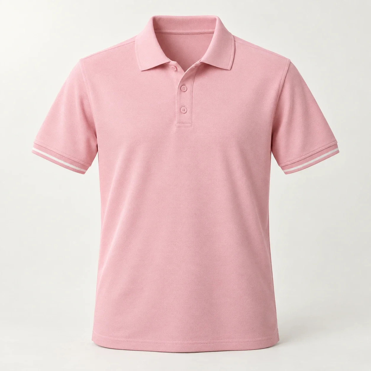 Polo tiệm bánh hồng phấn bo tay viền ngà