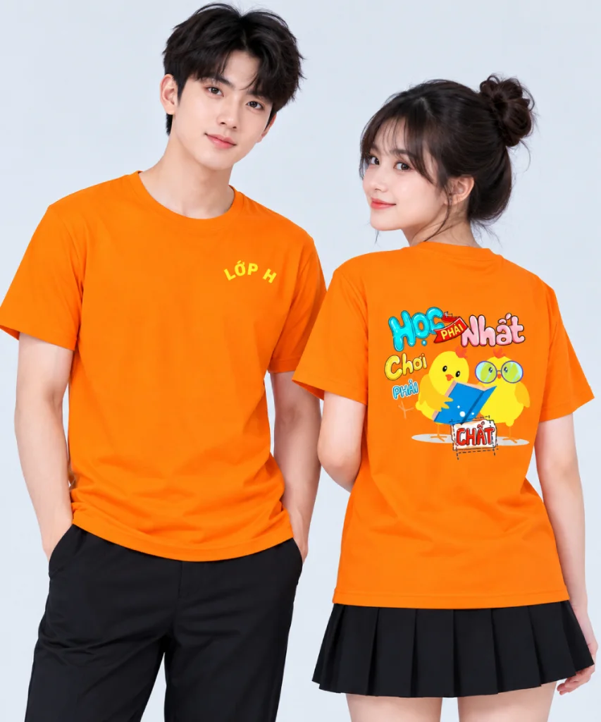 Áo cổ tròn Lớp H – Học phải Nhất – Chơi phải Chất