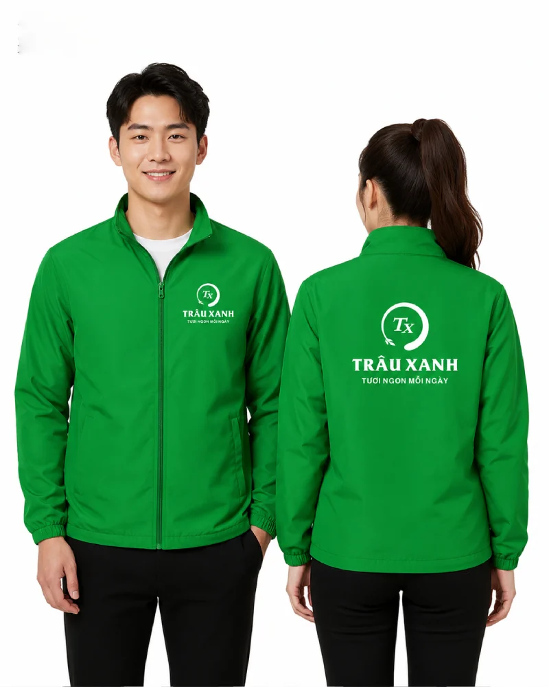 May Áo khoác đồng phục Công ty Trâu Xanh