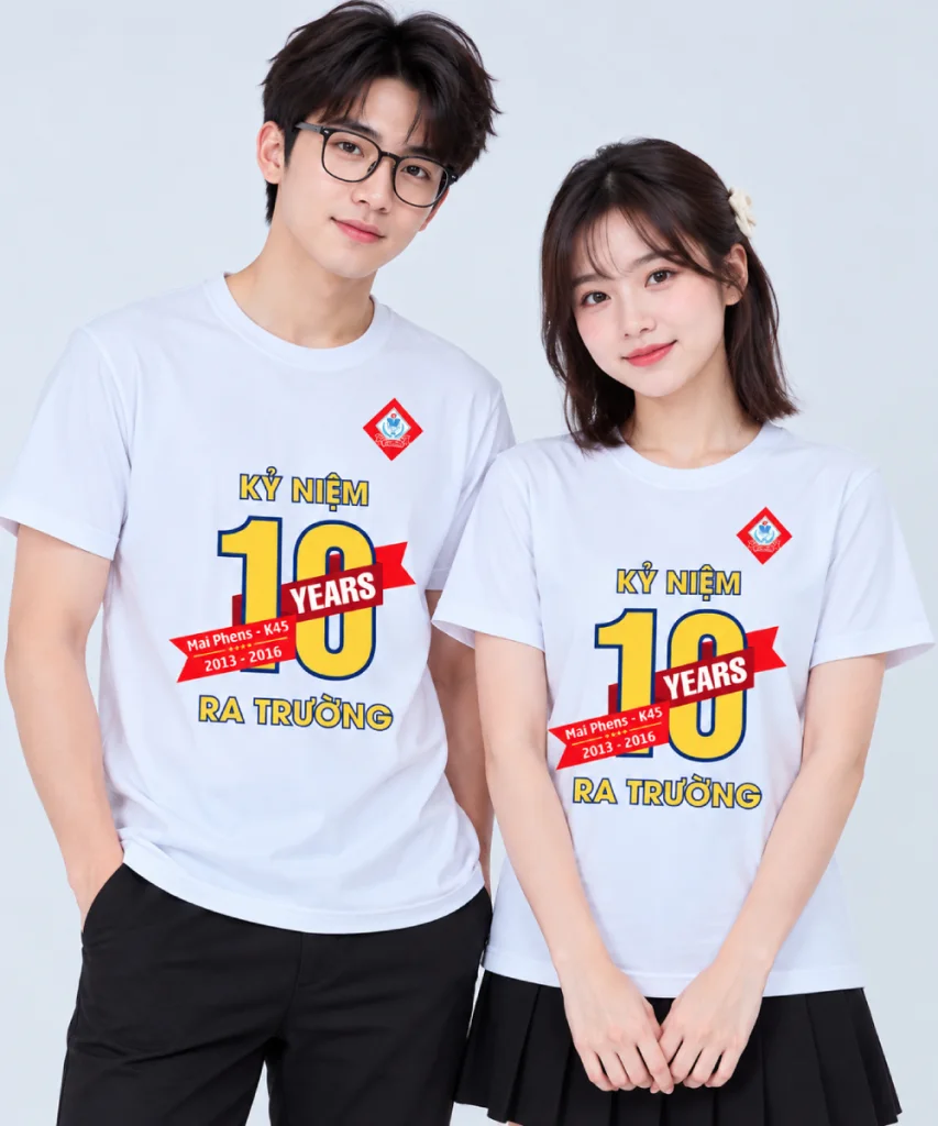 Áo polo họp Lớp Mai Phens – K45 Trường THPT Mỹ Tho – Kỷ niệm 10 năm ra trường