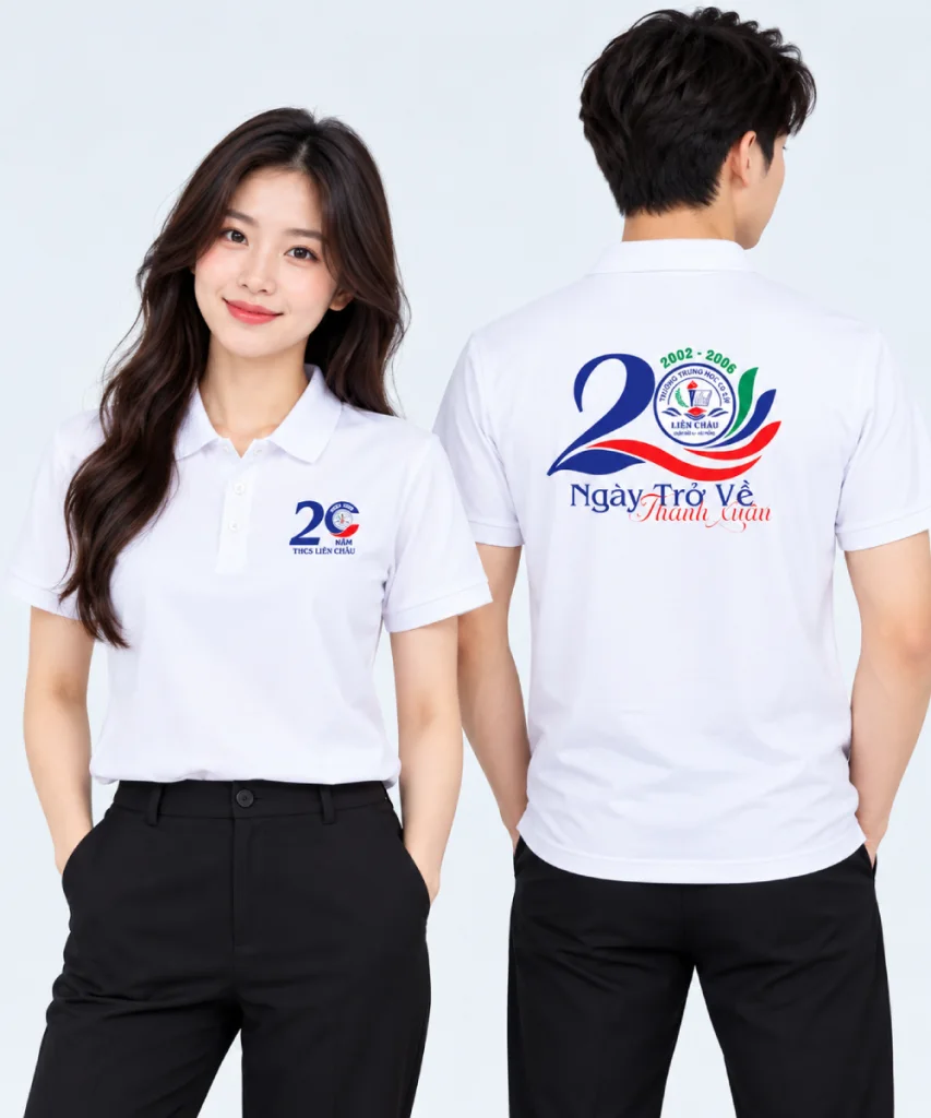 Áo polo họp lớp Trường THCS Liên Châu niên khóa 2002-2006 – 20 năm Ngày trở về Thanh xuân