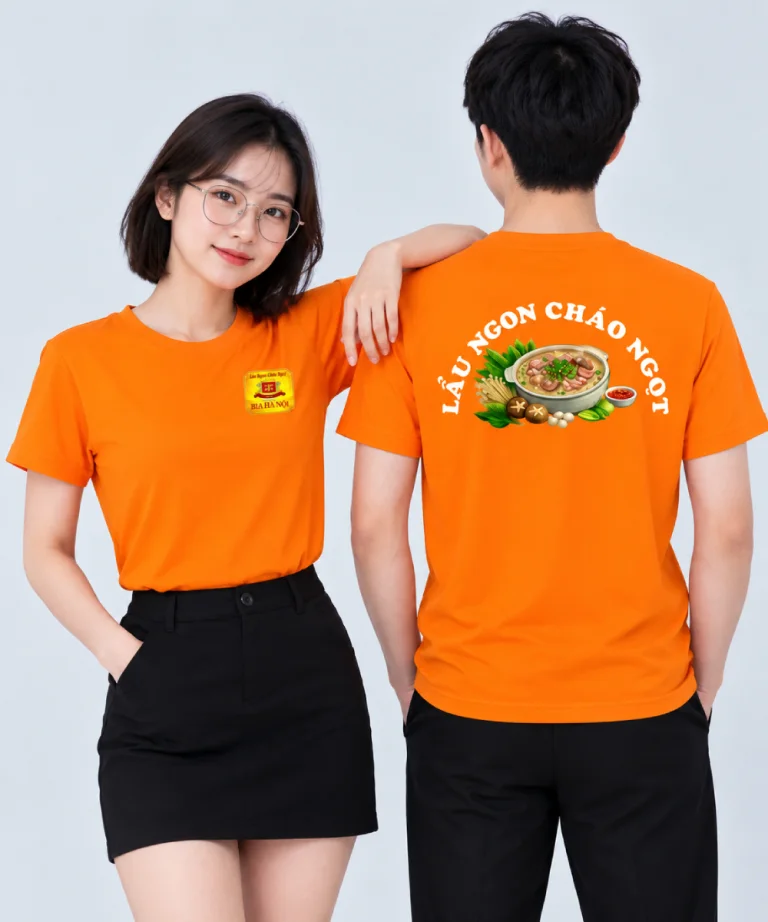 May áo cổ tròn đồng phục Nhà hàng Bảo Bình