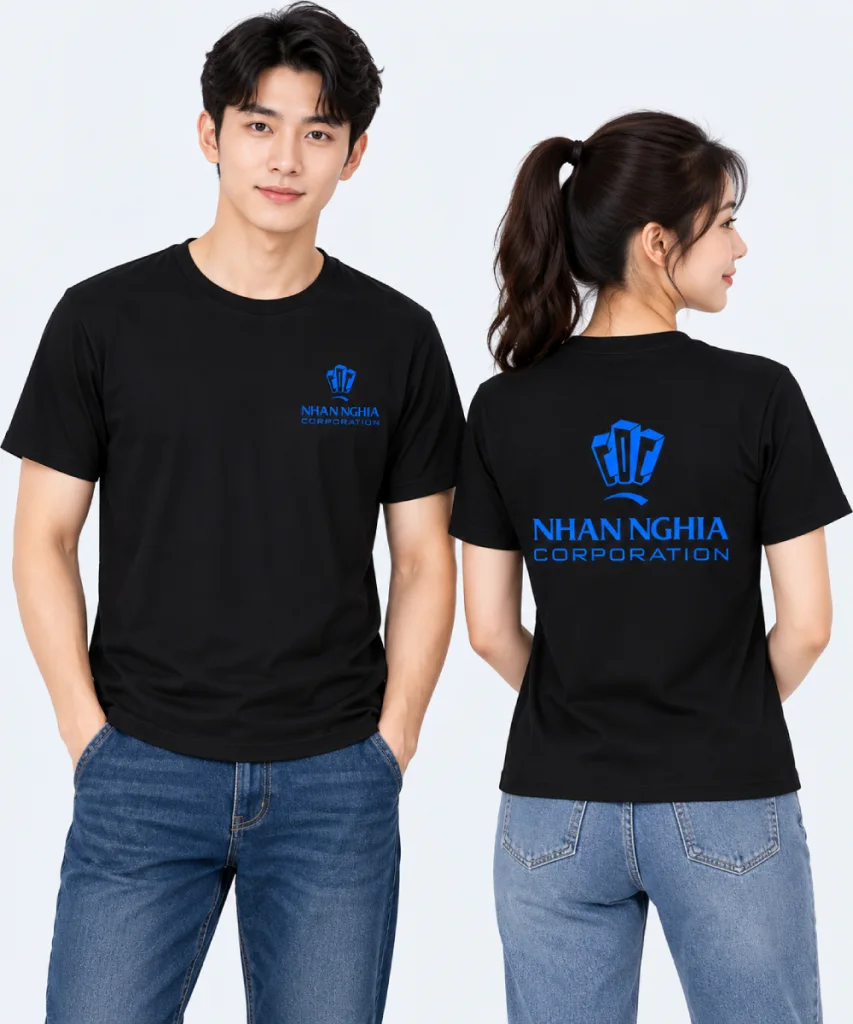 May áo cổ tròn đồng phục Nhan Nghia Corporation