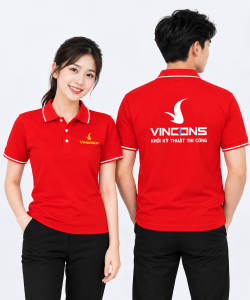 May áo phông đồng phục Khối kỹ thuật thi công Vincons