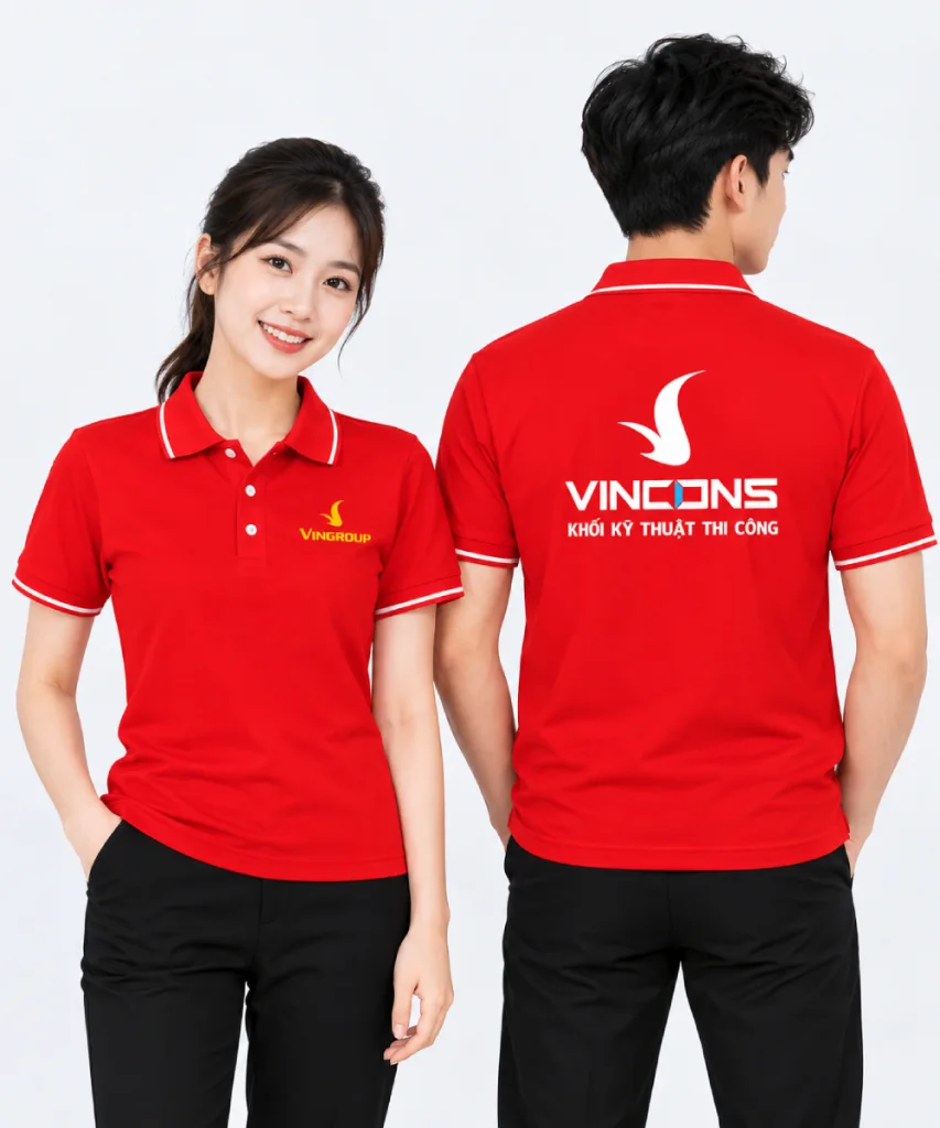 May áo phông đồng phục Khối kỹ thuật thi công Vincons