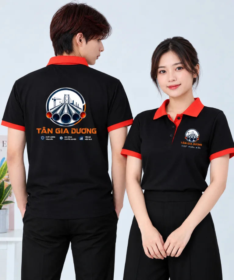 May áo phông đồng phục Tân Gia Dương