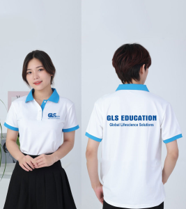 May áo phông đồng phục Trung tâm GLS Education