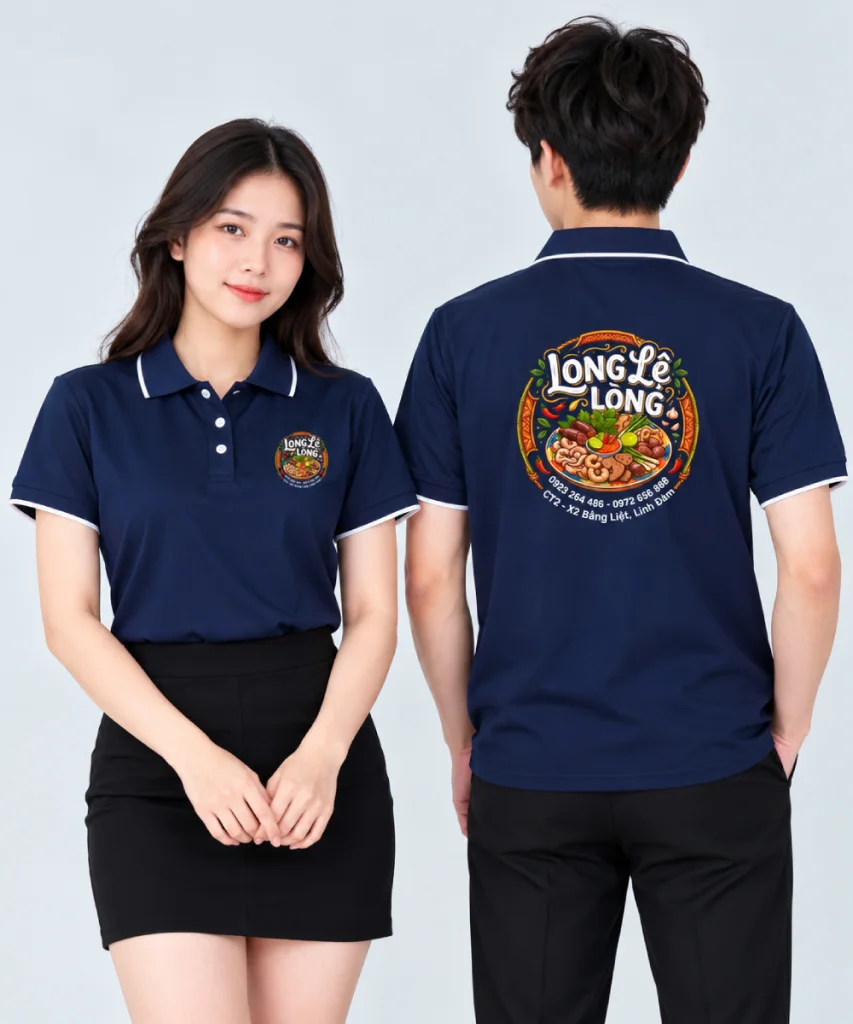 May áo polo đồng phục Quán Long Lệ Lòng