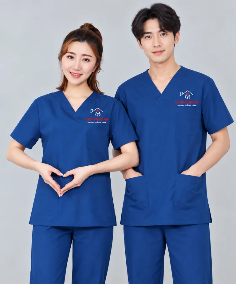 May đồng phục Dịch vụ y tế Gia đình Health Care Việt Nam