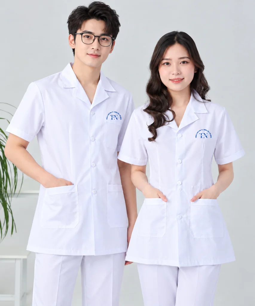 May đồng phục y tế Công Ty TNHH Đầu Tư – Thương Mại Tiến Ngân