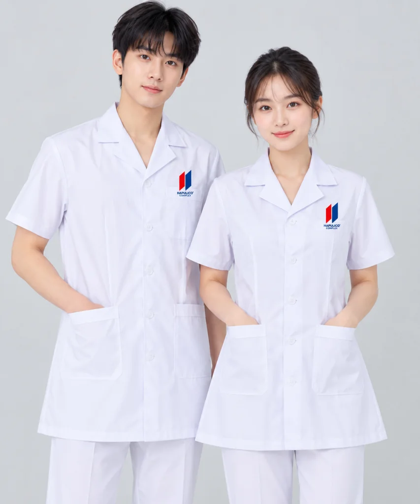 May đồng phục y tế Hapulico Complex